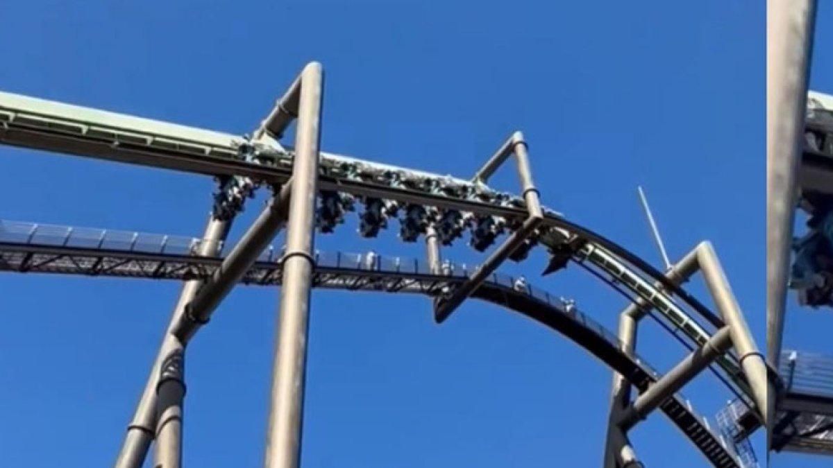 Insiden mengerikan terjadi di Jepang, tiba-tiba wahana roller coaster berhenti di ketinggian 40 meter dengan posisi terbalik