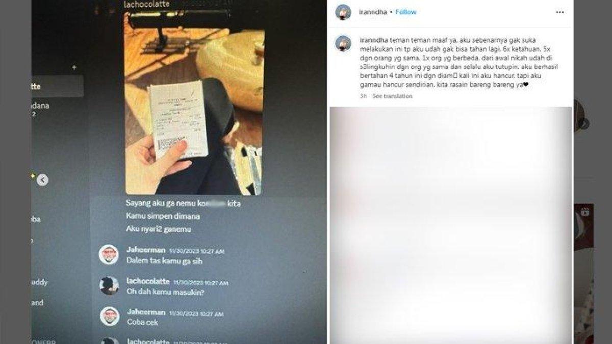 Ira Nandha bongkar chat mesum suami dengan pelakor