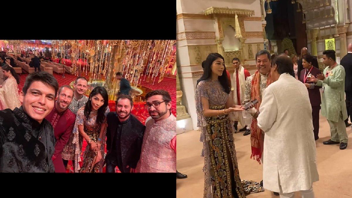 Irene menyapa Mukesh Ambani di pernikahan Anant Ambani