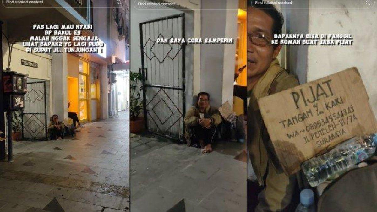 Irfan, mantan guru yang kini jadi tukang pijat di Surabaya a