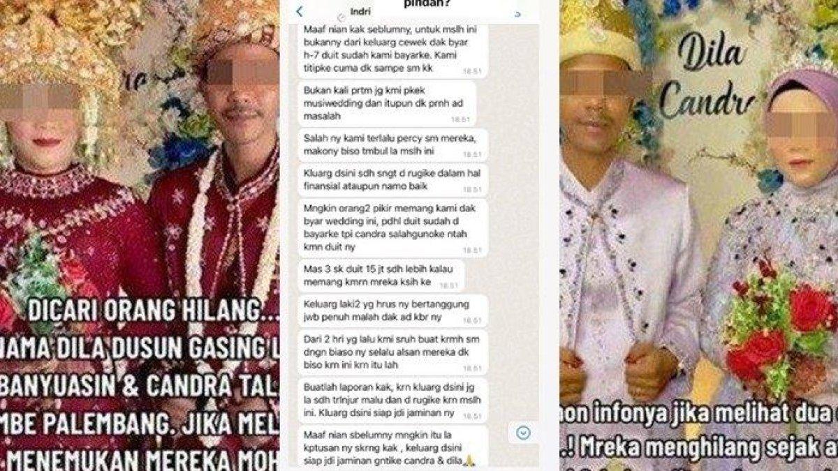 Isi chat Pihak Wedding Organizer (WO) meminta pertanggung jawaban pihak keluarga pengantin terkait pelunasan hutang Rp 21,7 juta itu. keluarga terlanjur malu