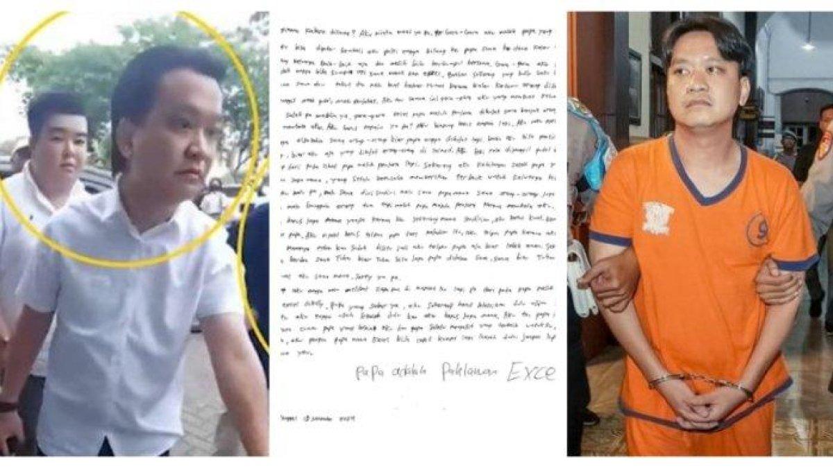 Isi surat anak Ivan Sugianto untuk ayahnya yang kini harus mendekam di penjara.