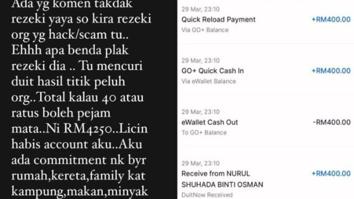 Istri artis kehilangan belasan juta dari rekening, hasil kerja keras untuk lebaran raib