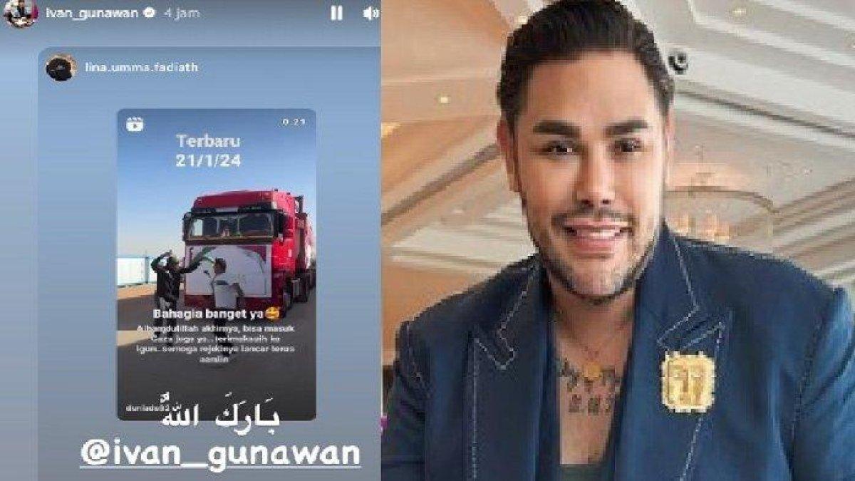 Desainer dan aktris ternama Indonesia, Ivan Gunawan kembali mengirimkan bantuan ke Palestina. Tak tanggung-tanggung, Ivan Gunawan membawa sebuah truk besar berisi bantuan untuk Palestina. Sampai membuat warga setempat berjoget mengiringi truk itu masuk ke area pengungsian Palestina.