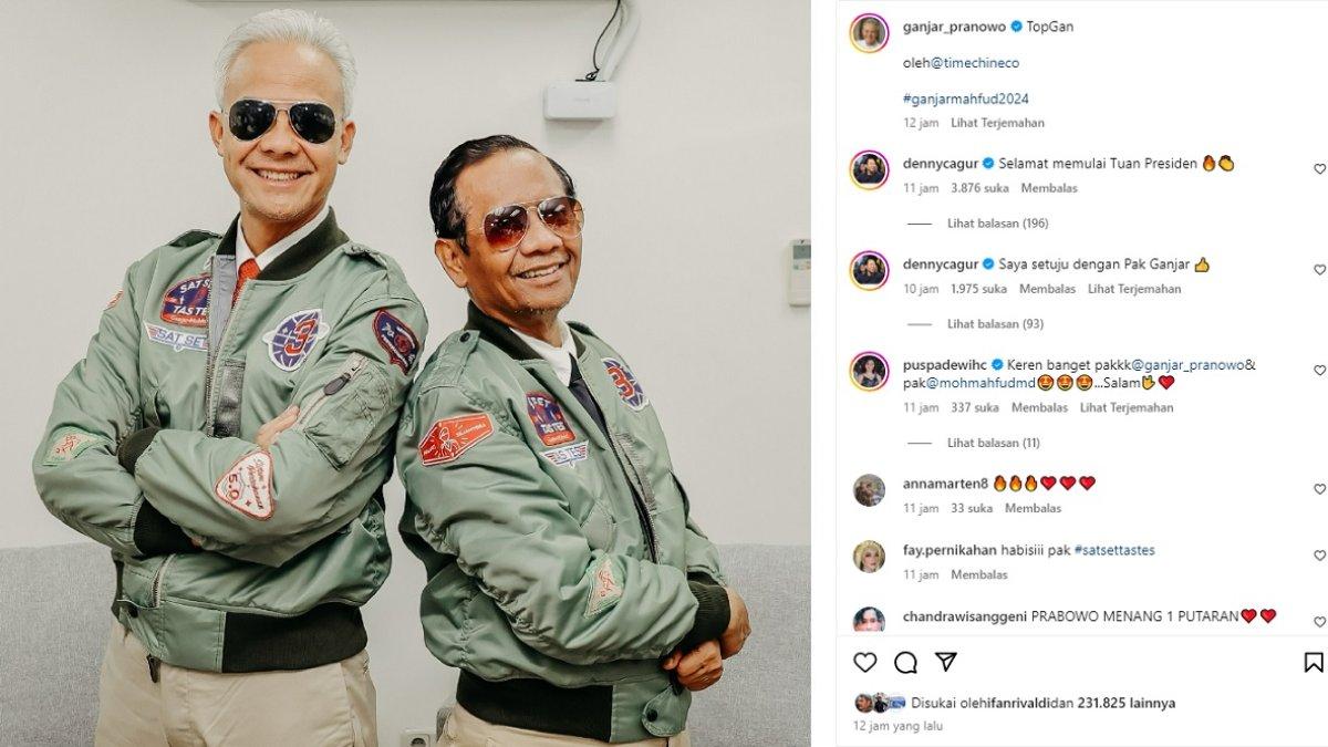 Jaket bomber yang dipakai Ganjar Pranowo dan Mahfud MD dalam debat Minggu (7/1/2024)