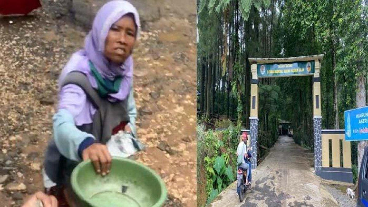 Jalan masuk menuju rumah pengemis viral