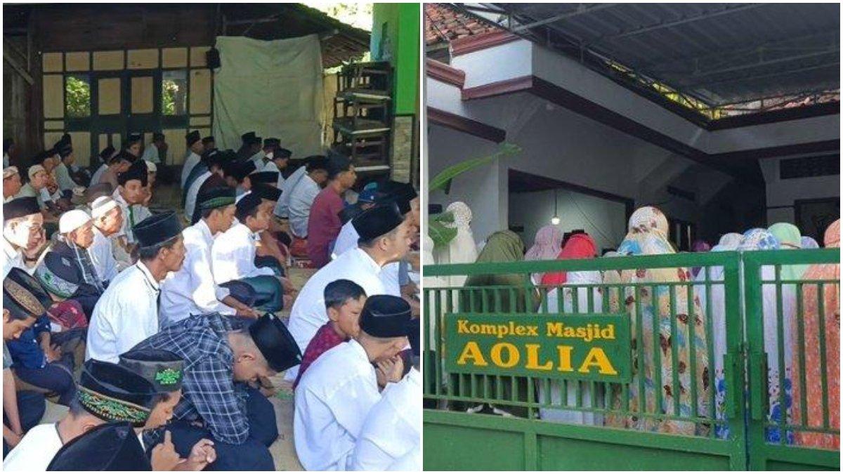 Jemaah Masjid Aolia di Gunung Kidul, Daerah Istimewa Yogyakarta (DIY), menggelar Salat Id lebih awal dari jadwal yang ditetapkan Muhammadiyah.