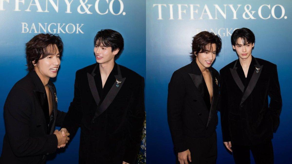 Jerry Yan dan Win Metawin di acara Tiffany & Co di Thailand.