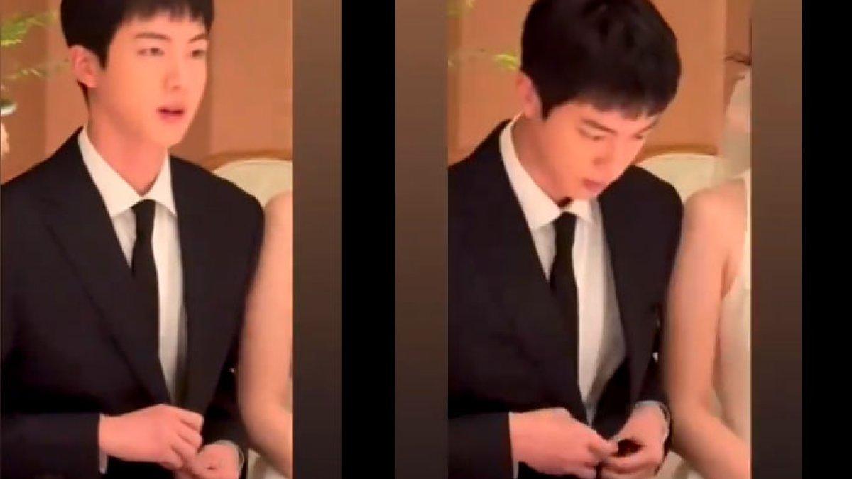 Jin BTS bikin ARMY gemas saat hadiri pernikahan sepupunya