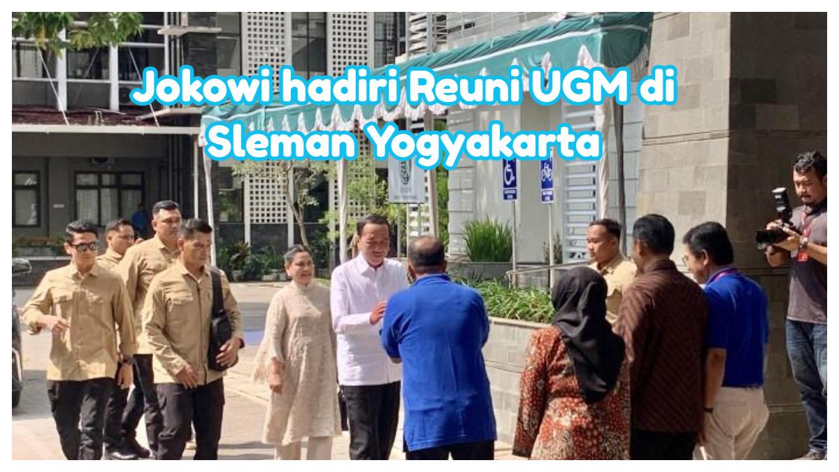 JOKOWI HADIRI REUNI UGM DI JOGJA - Mantan Presiden RI Joko Widodo berfoto bersama sahabat-sahabat lamanya dari angkatan 1980 Fakultas Kehutanan UGM dalam Reuni ke-45 di Sleman, Sabtu (26/7/2025). Jokowi sempat menyinggung kasus ijazah palsu yang ditujukan untuk dirinya dalam Reuni Fakultas Kehutanan UGM itu.
