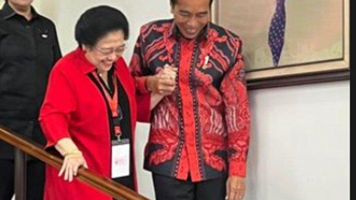 Jokowi saat masih memiliki hubungan baik dengan Megawati. (Pramono Anung)