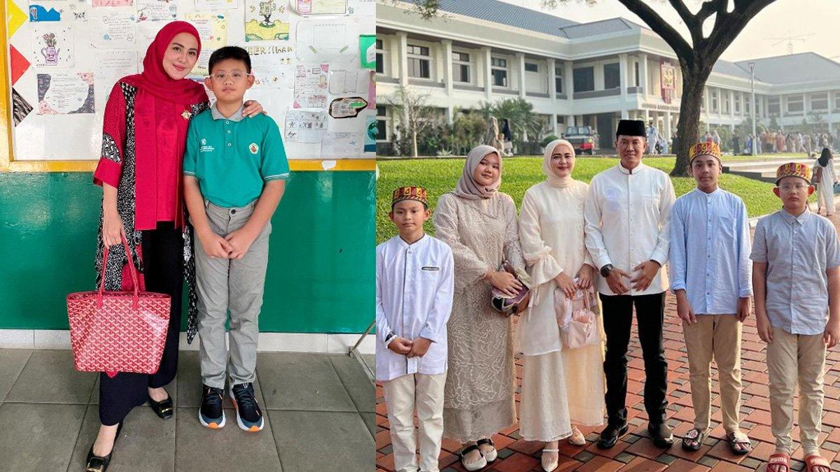 Juliana Moechtar bersama suami dan anak-anak