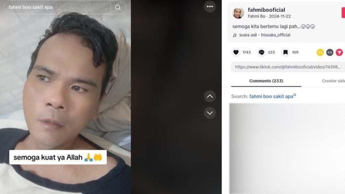 KABAR FAHMI BO - Tangkapan layar artis lawas Fahmi Bo memperlihatkan kondisinya yang nyaris lumpuh, Kamis (13/2/2025).