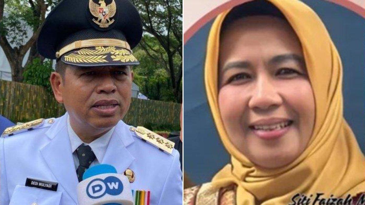 KEPALA SMAN 6 DEPOK - (kanan) Gubernur Jawa Barat Dedi Mulyadi di Kompleks Istana Kepresidenan, Jakarta Pusat, Kamis (20/2/2025). Sosok Kepala Sekolah SMAN 6 Depok Siti Faizah yang dicopot dari jabatannya oleh Gubernur Jawa Barat, Dedi Mulyadi. Dedi Mulyadi copot Siti Faizah dari jabatannya sebagai Kepala Sekolah SMAN 6 Depok pada Kamis (20/2/2025). Keputusan ini diambil setelah pihak sekolah tetap memberangkatkan siswa untuk study tour ke Jawa Timur, meskipun telah ada larangan dari pemerintah provinsi.