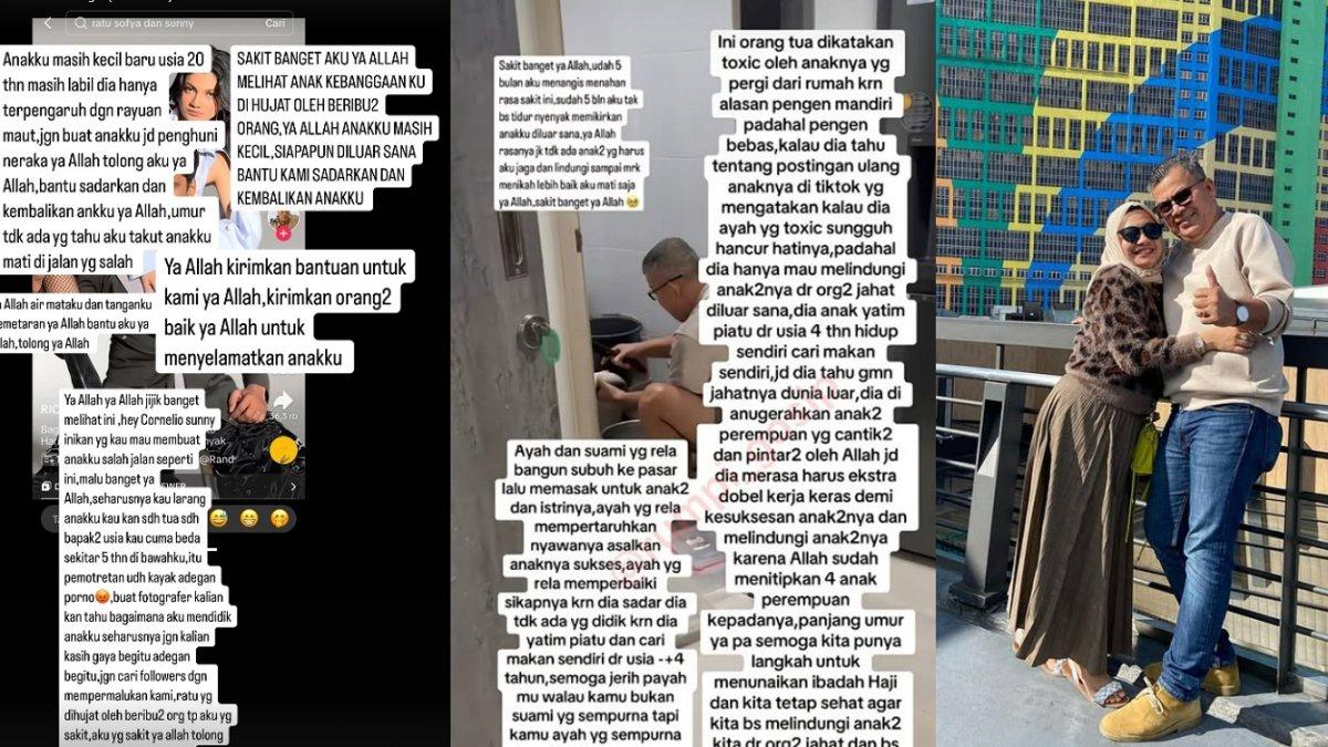 KONFLIK RATU SOFYA - Curhat ibunda kecewa Ratu Sofya singgung soal ayah toxic diungkap melalui Instagramnya @intan_masthura pada Selasa (4/2/2025). Konflik antara Ratu Sofya dengan keluarga bermula dari hubungannya dengan Cornelio Sunny yang tidak direstui
