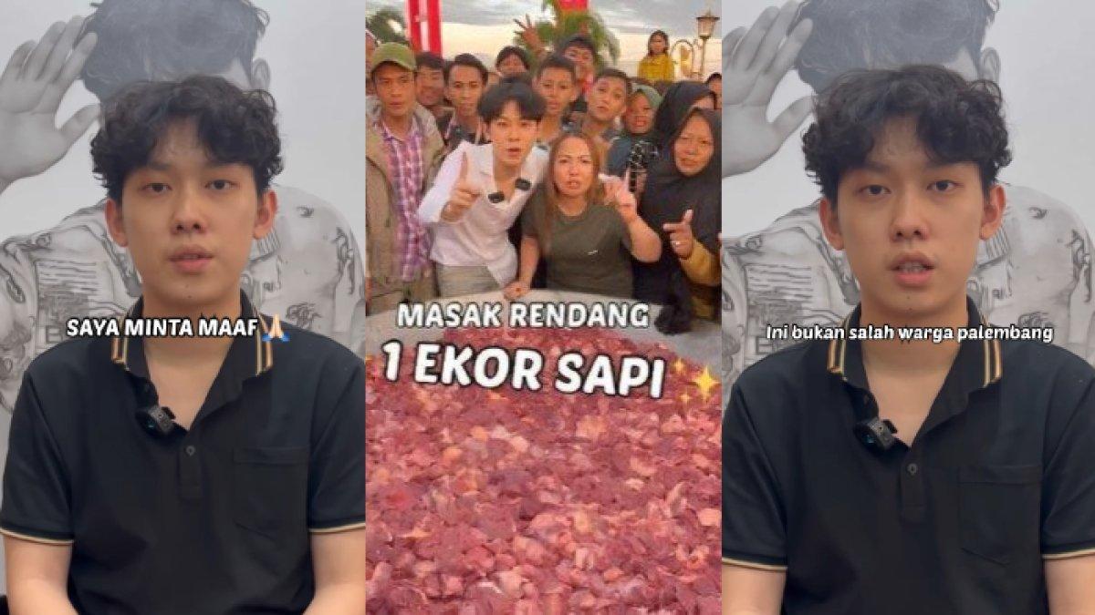 KONTEN RENDANG 200KG,- Klarifikasi TikToker Willie Salim setelah konten masak rendang 200kg bersama warga Palembang, bantah dituding settingan.
