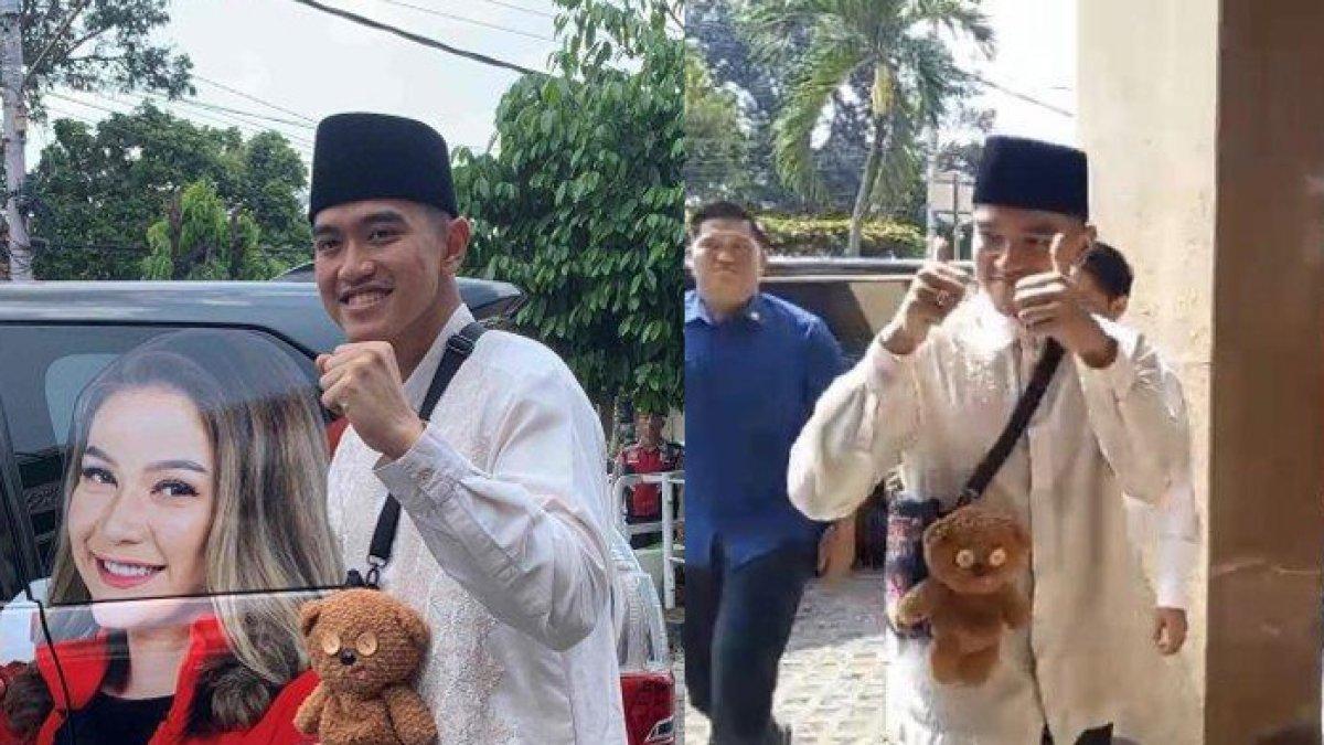 Kaesang Pangarep bawa boneka Teddy Bear saat kunjungi kantor PP Muhammadiyah