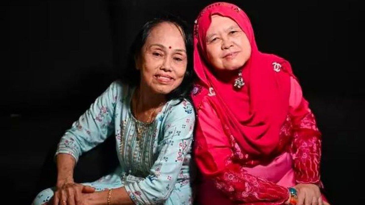 Kakak beradik Thangah Koh dan Fatimah Mohidin