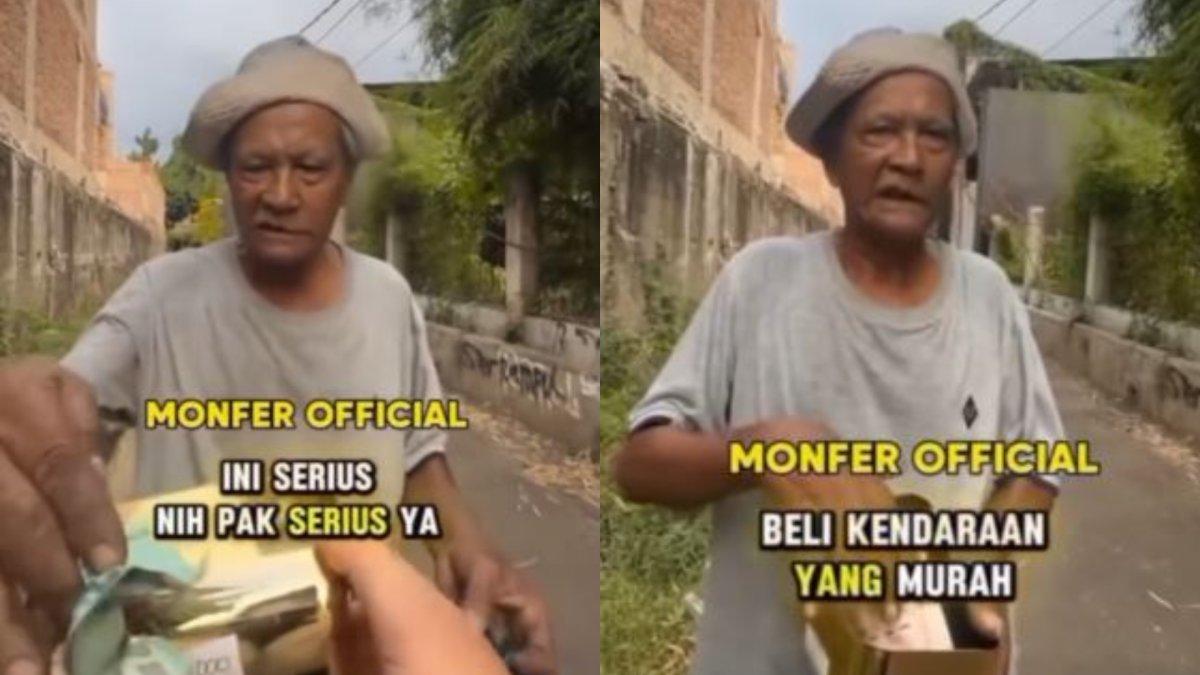 Kakek diajak bikin konten dapat uang Rp5 juta dari konten kreator, ternyata cuma diberi Rp200 ribu