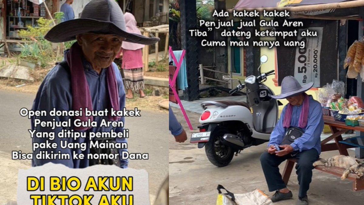 Kakek penjual gula aren ditipu pembeli pakai uang palsu A