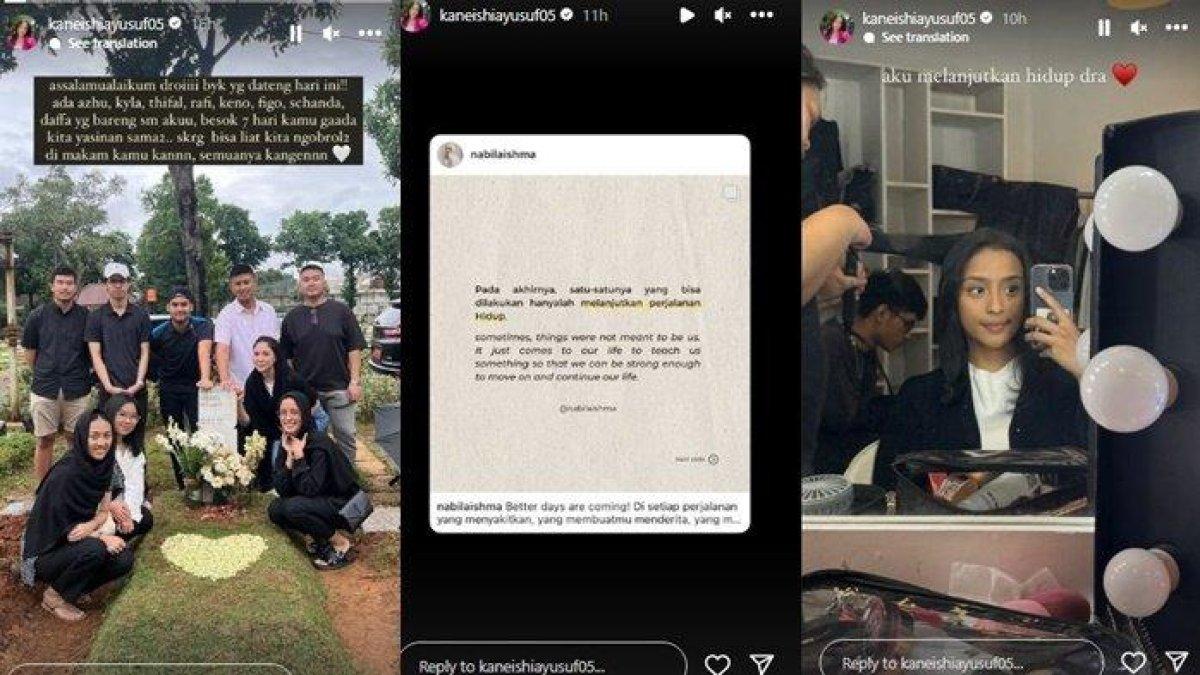 Kaneishia Yusuf, anak aktor senior Dede Yusuf masih berduka atas kepergian sang kekasih, Rayendra Nareswara, namun kini memilih untuk melanjutkan hidup