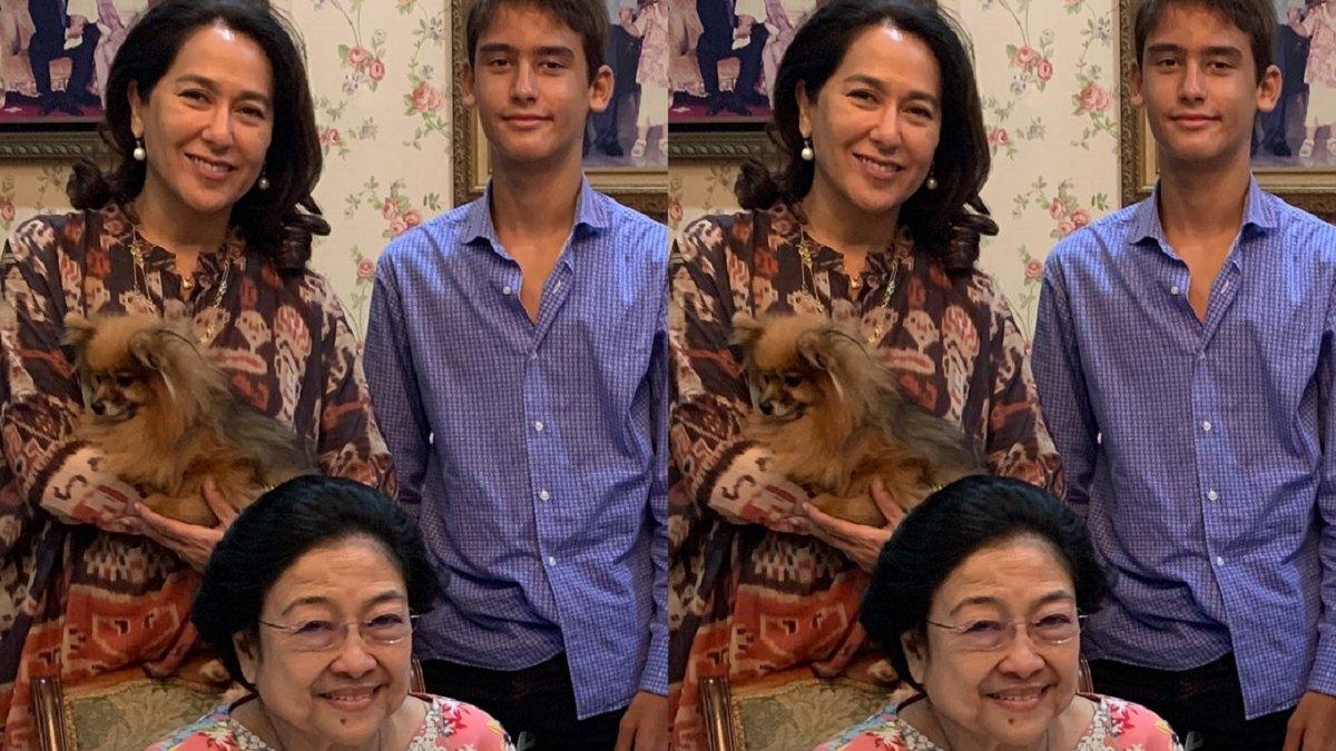Kartika bersama Megawati dan Frederik Kiran