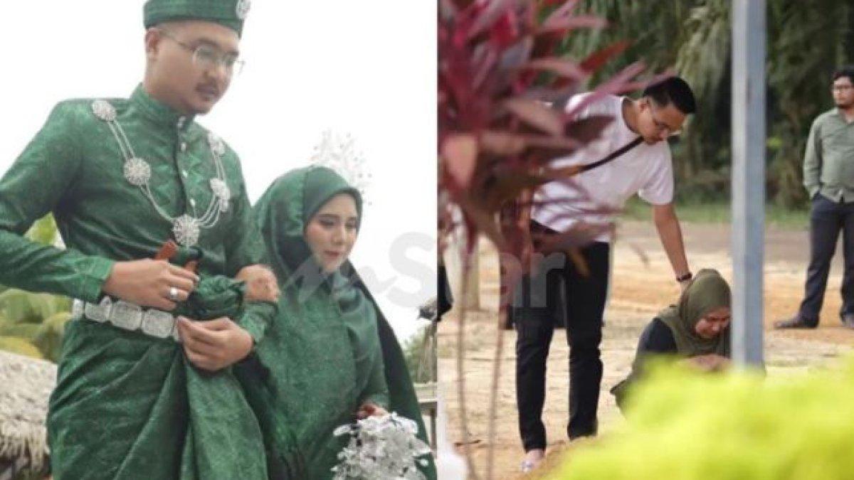 PENGANTIN BARU BERDUKA - Kebahagiaan berubah menjadi duka dialami oleh pasangan pengantin baru ini, belum 24 jam sang ayah meninggal dunia