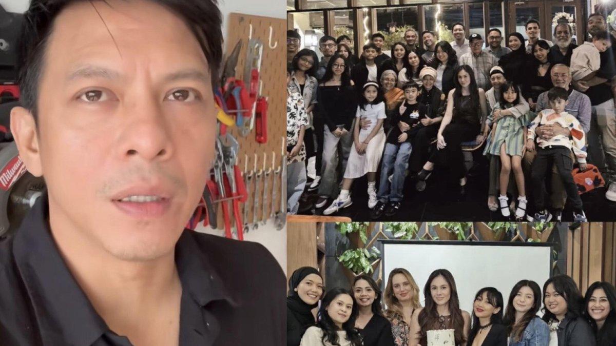 TAK BARENG ARIEL - Keberadaan Ariel NOAH kala Wulan Guritno rayakan ultah terekam dari capture instagram, Sabtu (26/4/2025).