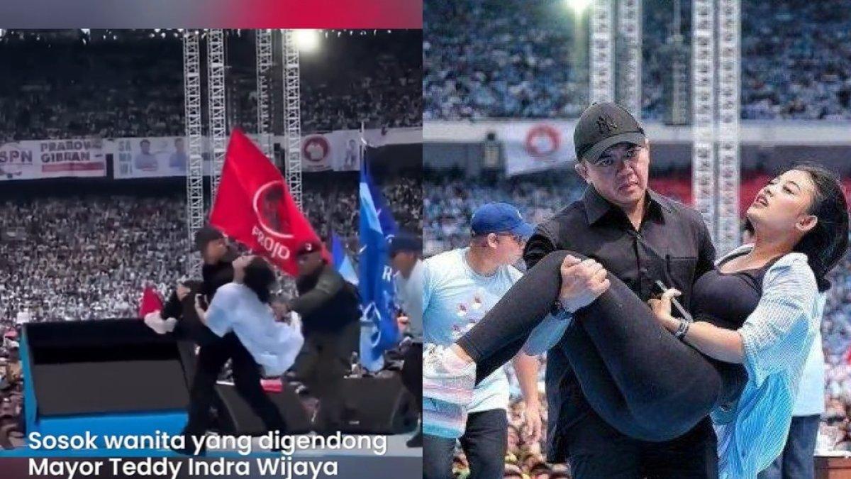 Keke Afifah wanita yang digendong Mayor Teddy bantah pura-pura pingsan