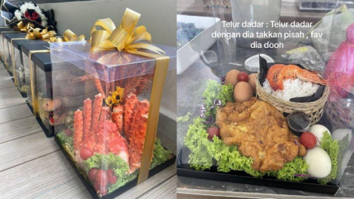 Keluarga beri kejutan ke Nurin yang wisuda, bawakan kotak seserahan, ini isinya a