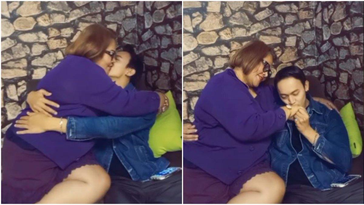 Kemesraan Eva Manurung, ibunda Virgoun dengan brondong