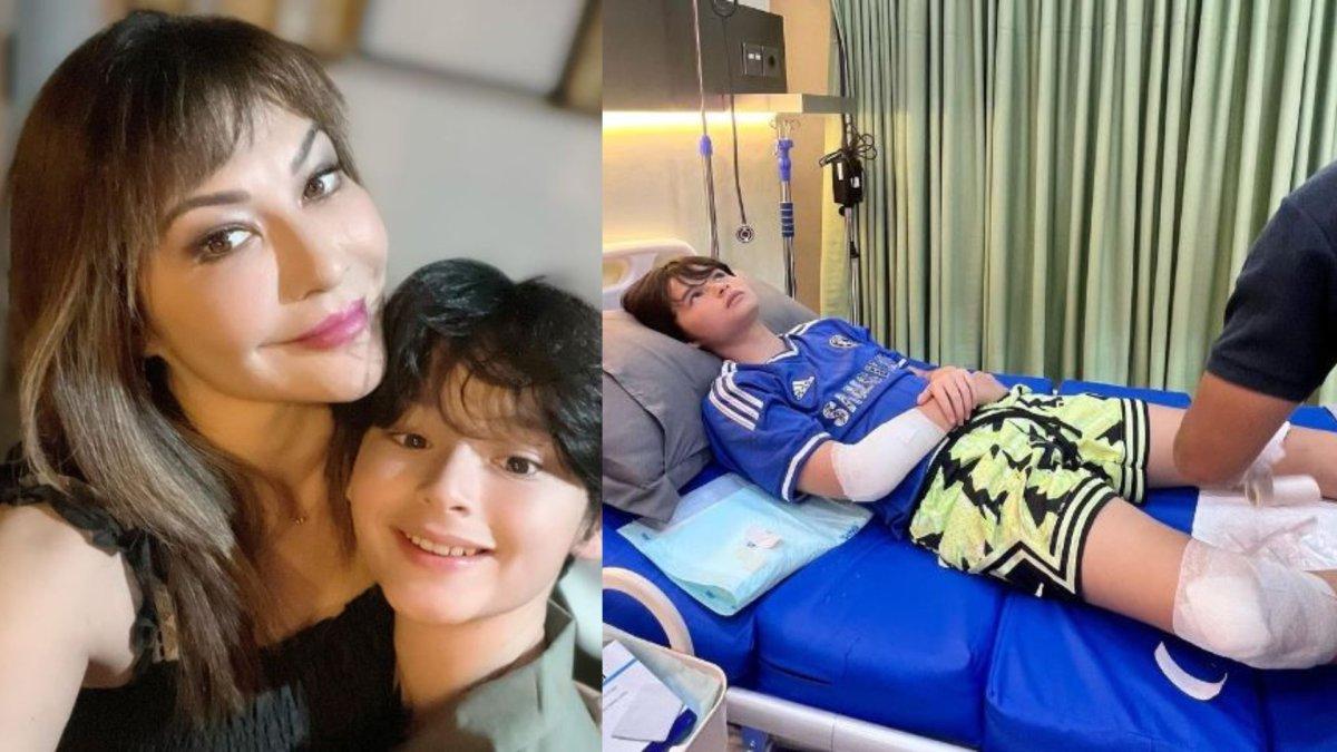 Kenzou anak Tamara Bleszynski ditabrak di depan rumahnya, alami luka, terungkap kondisinya kini.