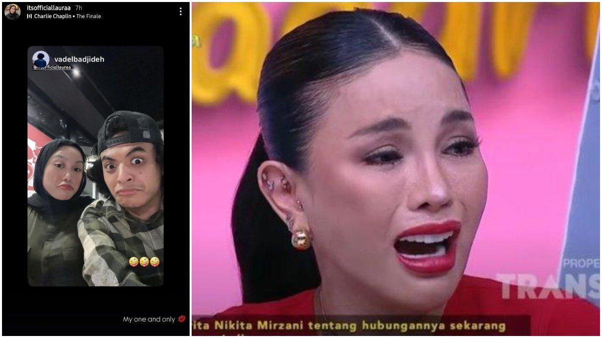 Keributan isu hamil Lolly, putri Nikita Mirzani masih jadi sorotan, kini Lolly dan Vadel unggah foto bersama pakai baju warna couple.
