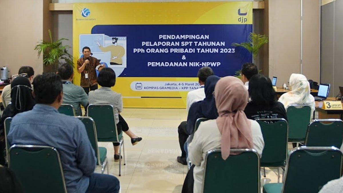 Kerja sama Kompas Gramedia dan KPP Jakarta melakukan sosialisasi demi kemudahan dan efektifitas perpajakan mulai dari pengisian SPT hingga pemadaan NIK-NPWP