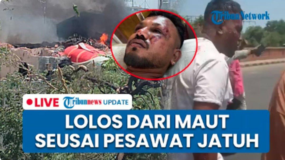 KORBAN SELAMAT - Kesaksian korban selamat dari jatuhnya Air India, Kamis (12/6/2025) di asrama kedokteran di Ahmedabad, India. Viswash Kumar Ramesh jadi satu-satunya yang selamat. Dengar ledakan keras, bangun-bangun lihat mayat
