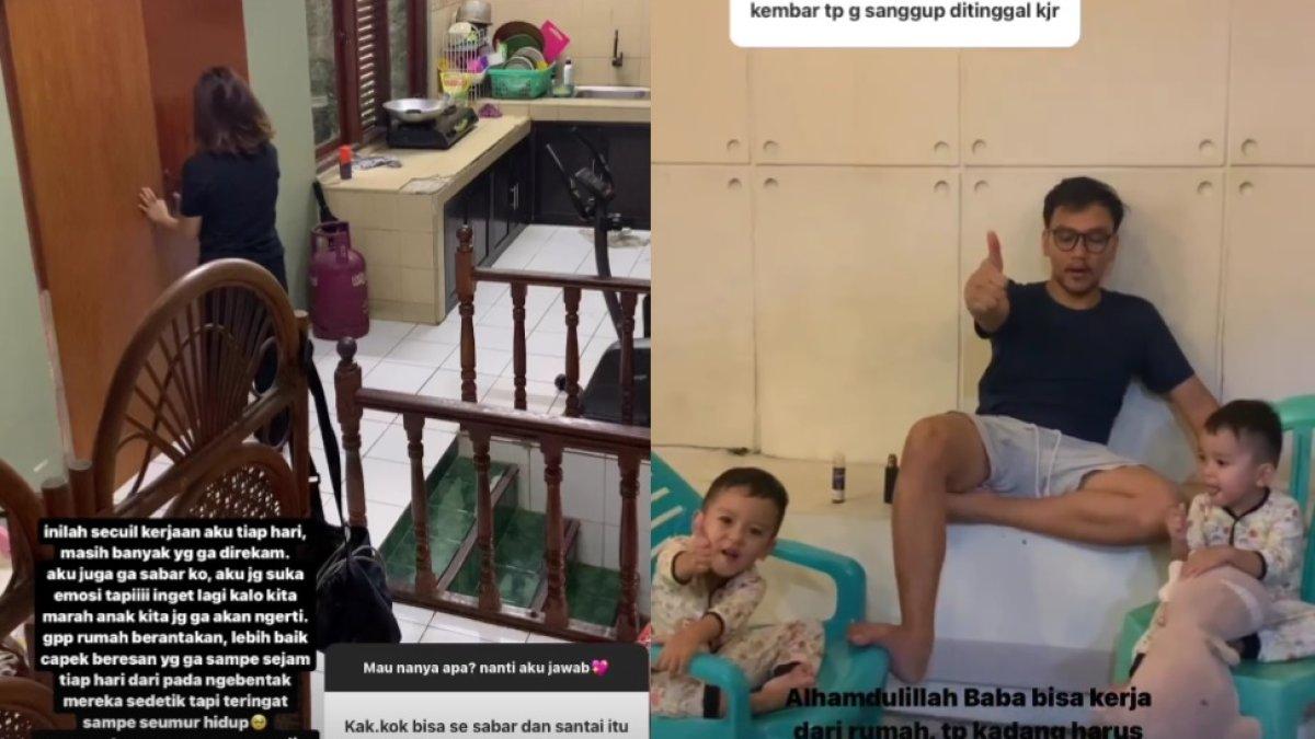 Keseharian ibunya Kafa Kafi mengurus rumah