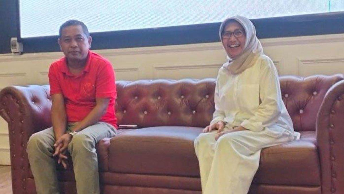 Ketua DPC PPP Kabupaten Lumajang, Sudi saat berbincang