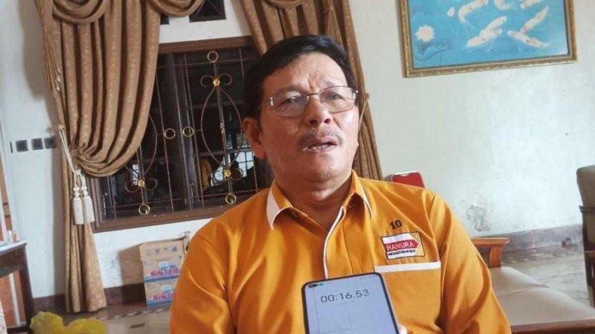 Ketua DPD Partai Hanura Kalimantan Utara, Ingkong Ala saat ditemui pada acara HUT Partai Hanura