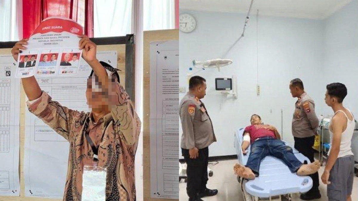 Ketua KPPS TPS 07 jadi korban penganiayaan di Kelurahan Tanjung, Kecamatan Tanjung, Tabalong.