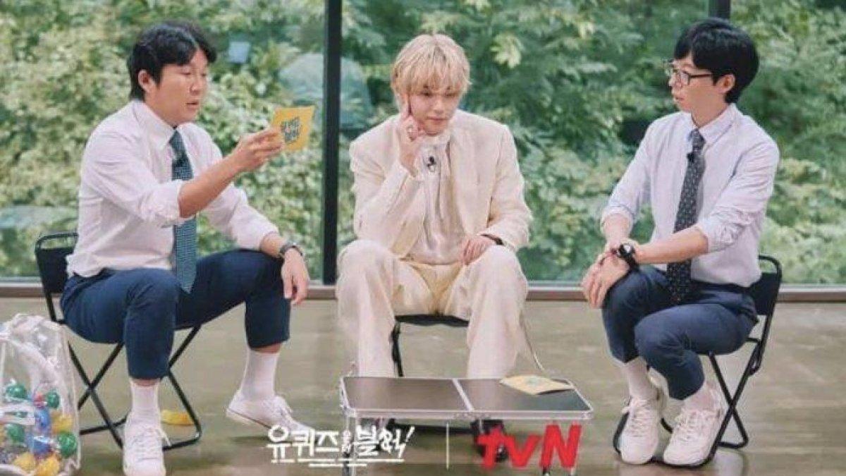 Kim Taehyung alias V BTS dalam You Quiz On The Block.