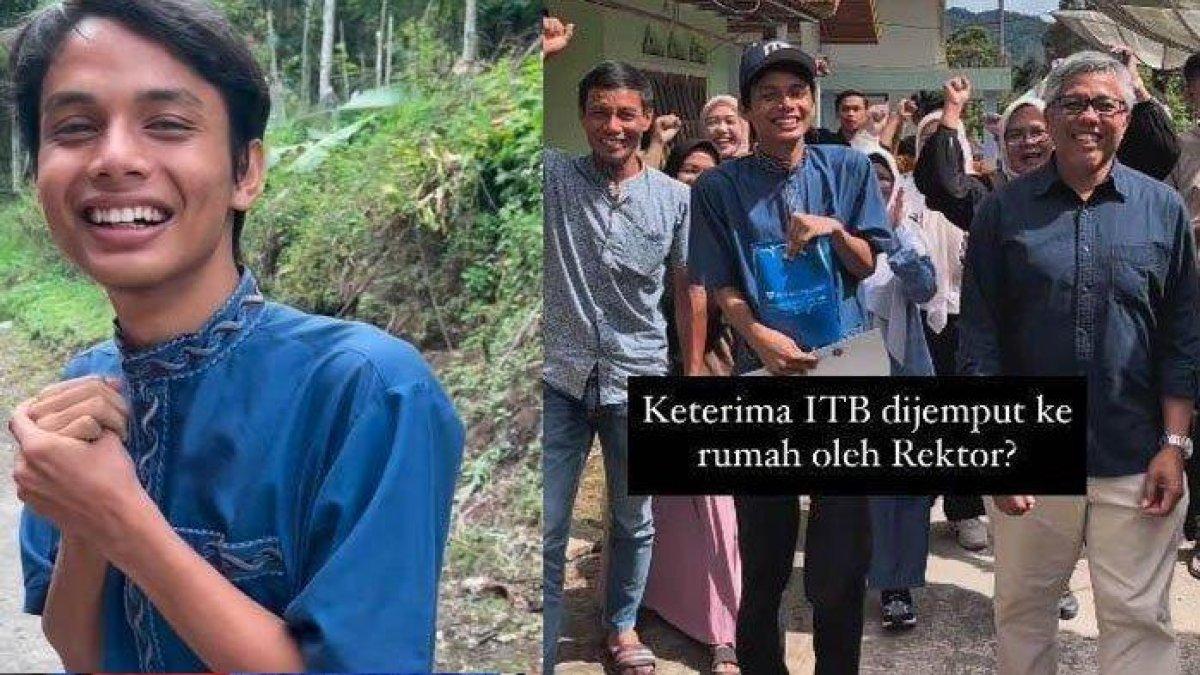 DIJEMPUT REKTOR - Kisah Devit Febriansyah (18), siswa SMAN 1 Bukittinggi, viral di media sosial setelah dijemput oleh Rektor Institut Teknologi Bandung (ITB). Devit adalah anak dari kuli angkut yang lolos SNBP di ITB.