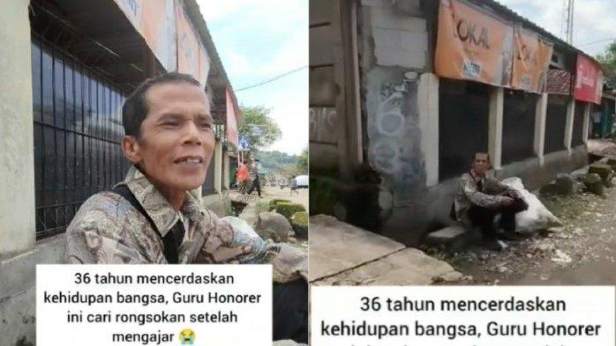 Kisah Pak Alvi Guru Honorer, Banting Tulang Kerja Sampingan Cari Rongsokan
