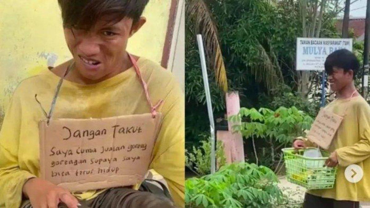 Difabel jualan gorengan demi hidupi nenek