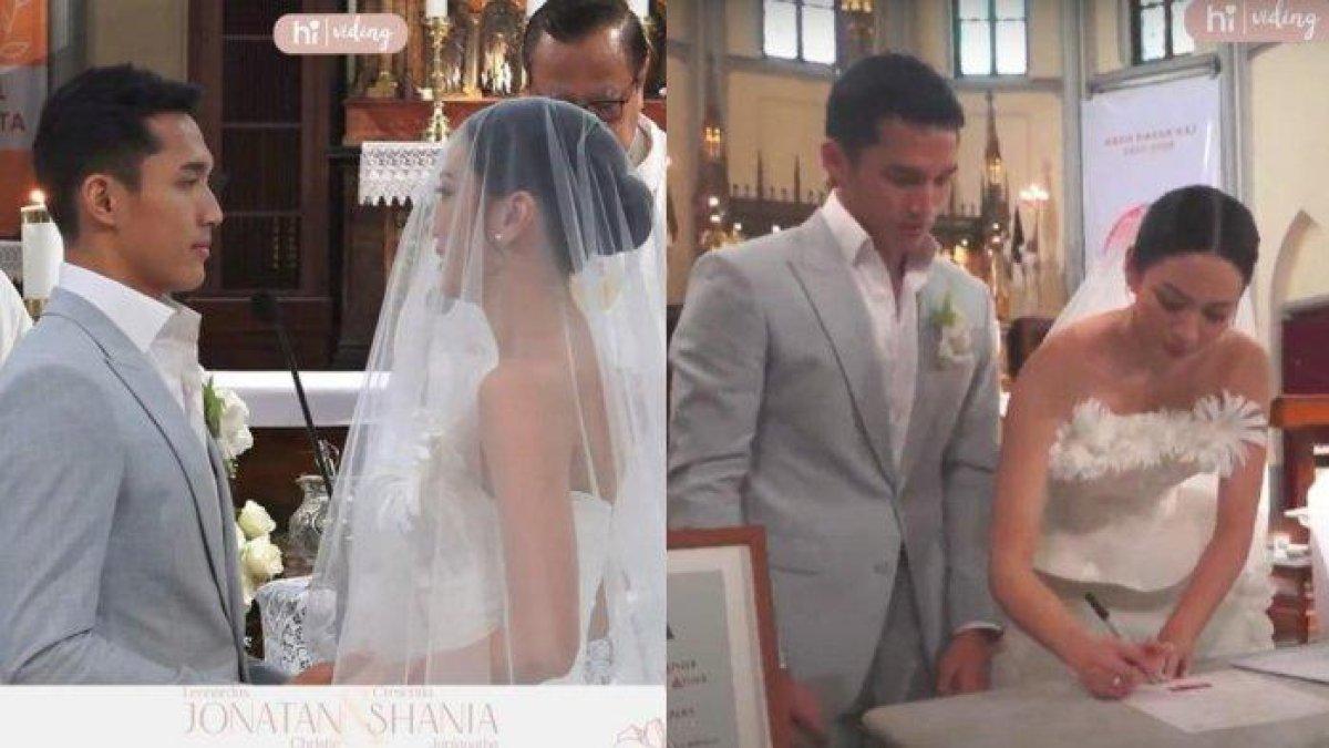 Kisah cinta Jonatan Christie dan mantan member JKT48 Shania Junianatha sebelum resmi menikah.