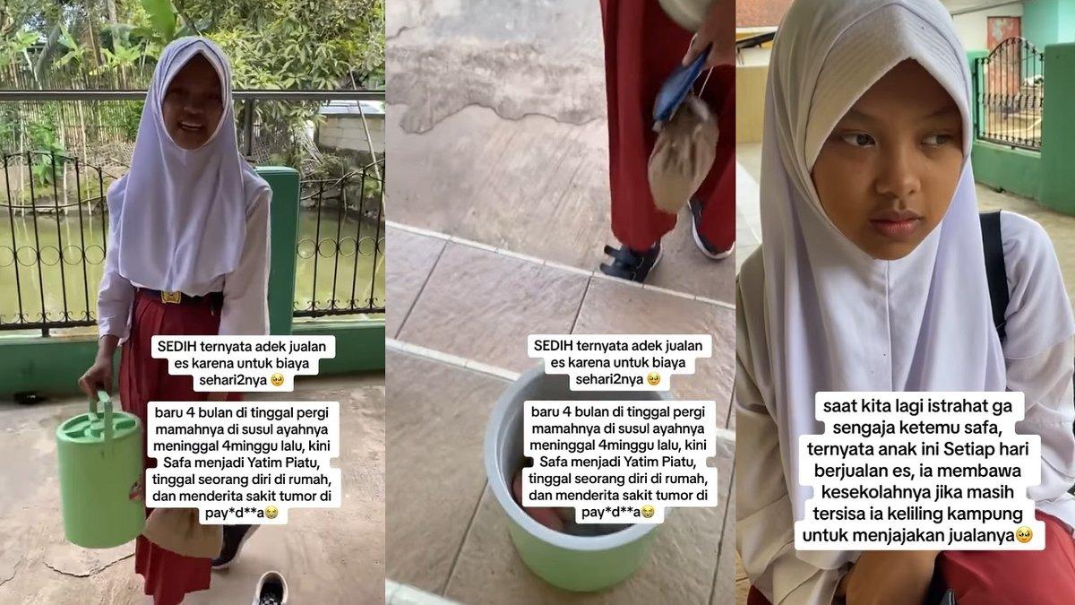 Kisah pilu Safa, anak SD yatim piatu yang derita tumor payudara