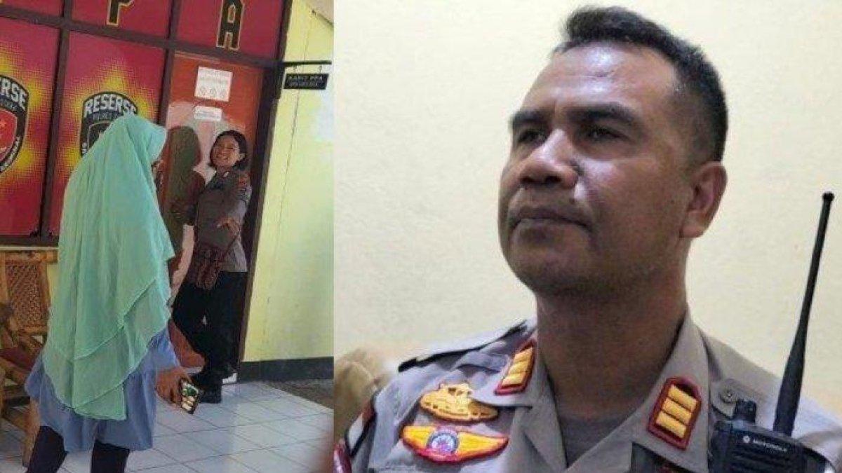 Kolase foto AKP F dan LM. Kasat Lantas Polres Sikka Bantah Dituding Lecehkan Ibu Rumah Tangga di Kebun Unipa Indonesia