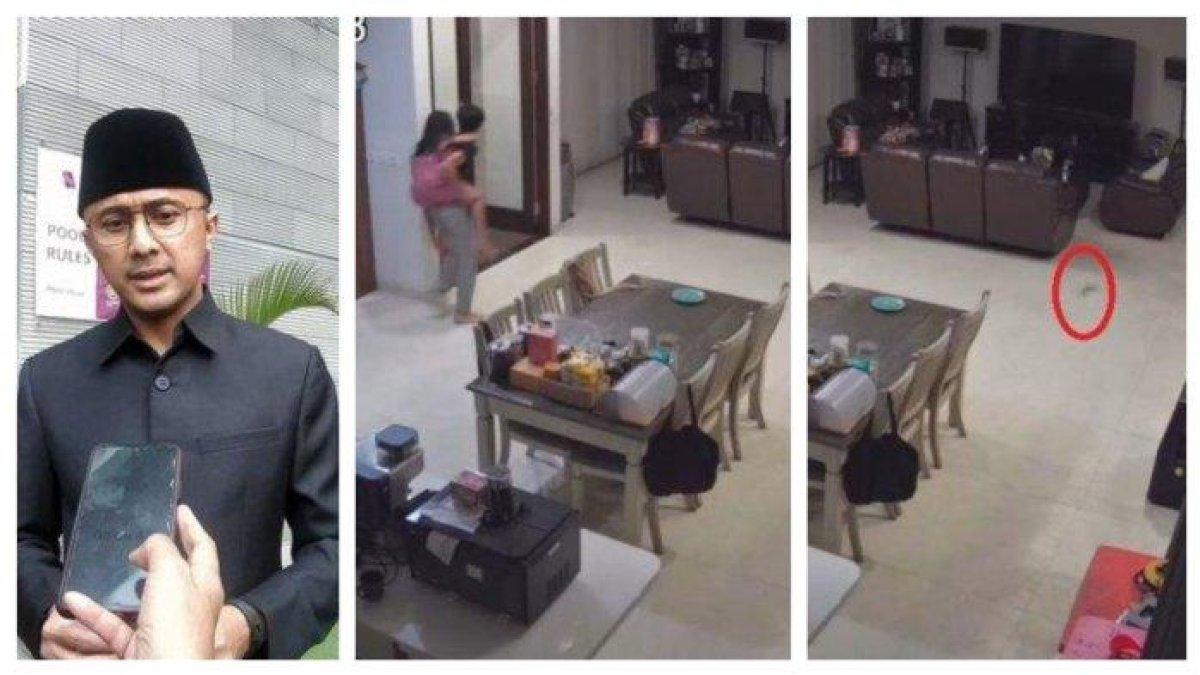 Kolase foto Artis yang juga eks Bupati Bandung Barat Hengky Kurniawan dan Aksi heroik anak Hengky Kurniawan selamatkan sang adik saat gempa. Artis Hengky Kurniawan bagikan rekaman CCTV anaknya sigap selamatkan adik saat gempa Garut, warganet salah fokus muncul makhluk kecil diduga tikus ikut panik, lari ke lemari.