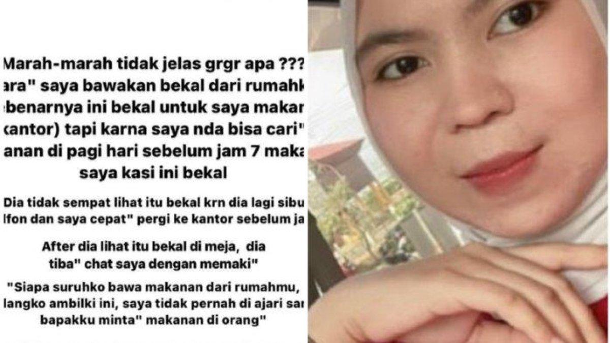 Kolase foto Ayu Wulandari dan postingan yang menjelaskan alasan LF meninggalkan dirinya.