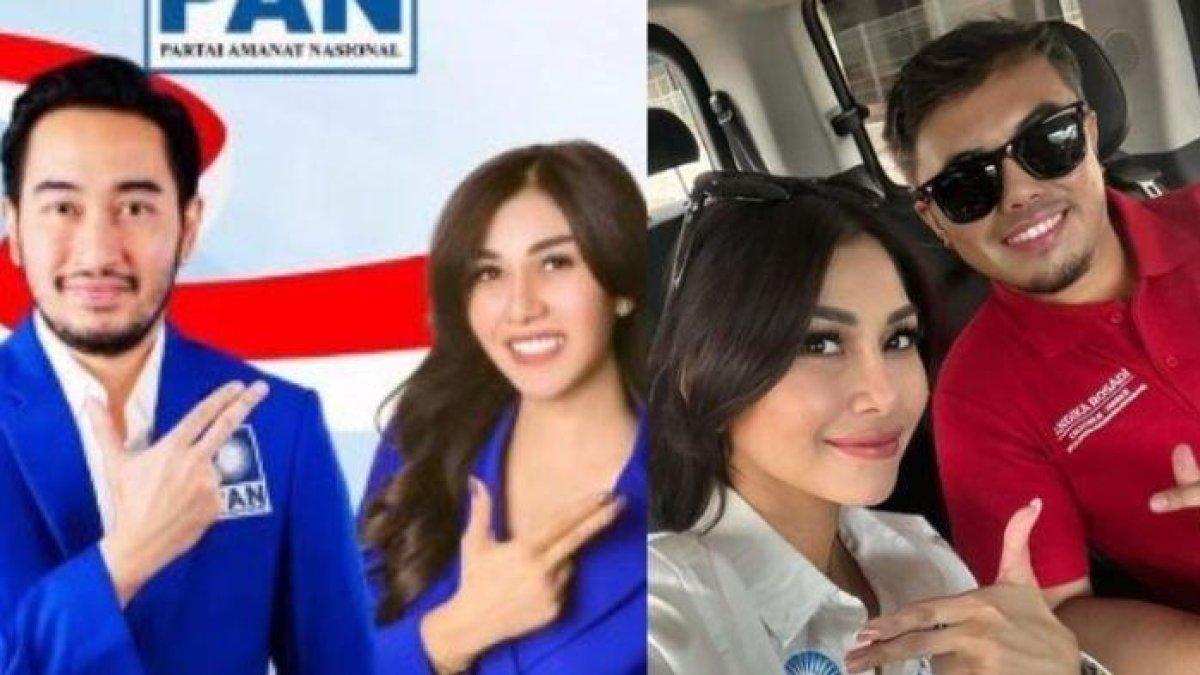 Kolase foto Nisya Ahmad, Jeje Govinda dan Andika Rosadi yang jadi caleg di Pemilu 2024.