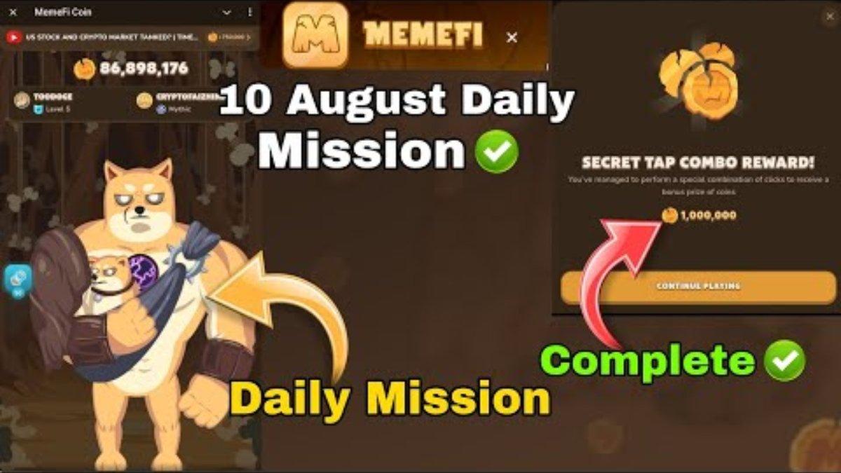 Berikut ini kombinasi daily combo untuk para penambang koin MemeFi yang menginginkan tambahan koin 500.000 hari 10 Agustus 2024